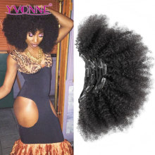 Afro Kinky Clip brésilien dans l&#39;extension de cheveux humains